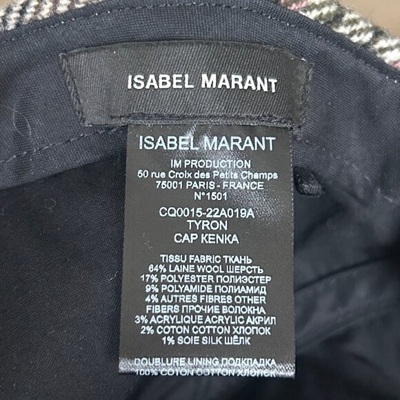 Isabel Marant Tyron checked baseball cap main image 5